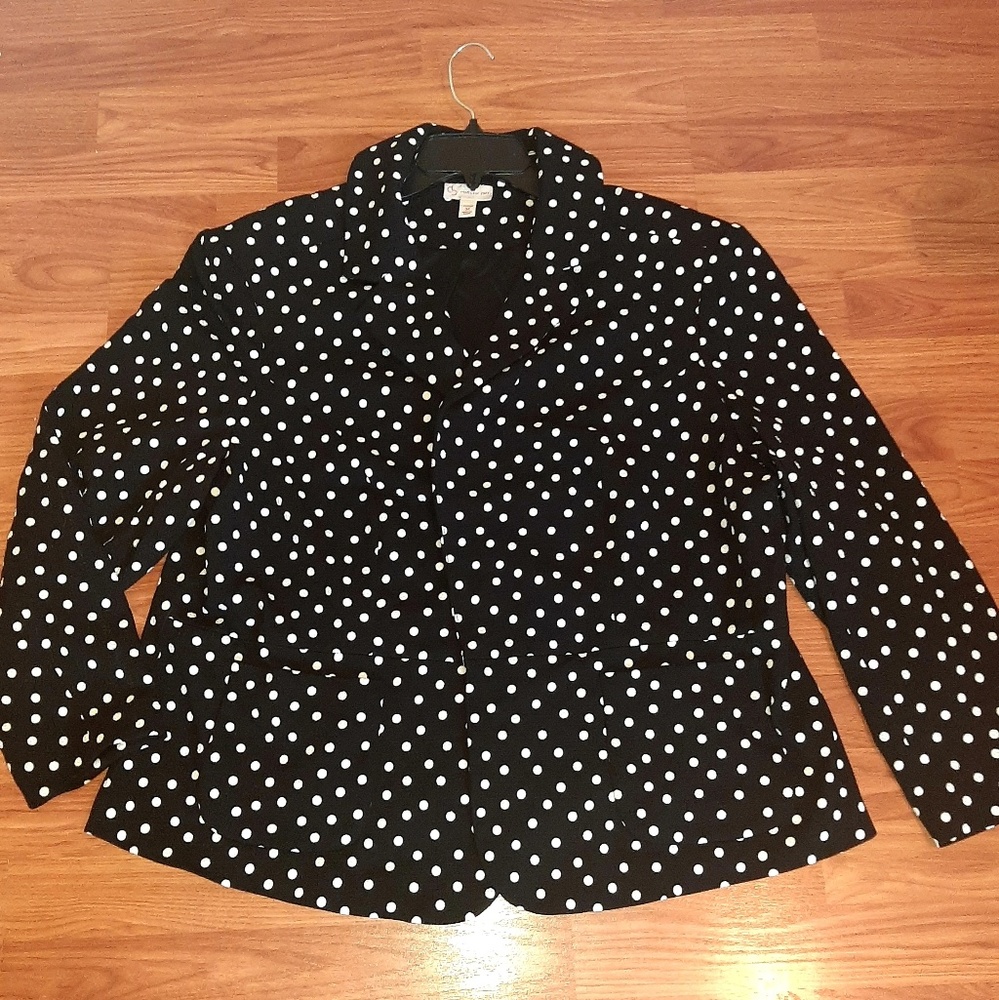 Sexy Vintage BLK/WHITE POCADOT JACKET